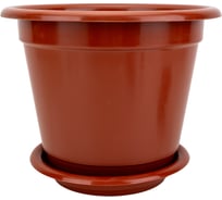 Кашпо с поддоном Осколпласт 460 мм, терракотовое 460-09