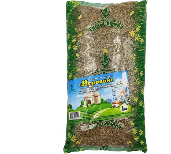 Газонная травосмесь Евро-Семена Игровой 1 кг 59034