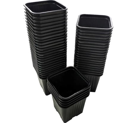 Набор горшков для рассады ЛЕТО 0.31 л, 8х8 см, полистирол, 50 шт. 98197