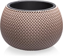 Кашпо Эльфпласт Lace пластик, 2,3 л, серо-коричневое, 240x240 мм, h 161 мм 069128