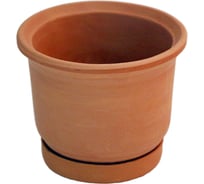 Керамический горшок с подставкой Вещицы 0.9л, терракотовый GKL-2-1
