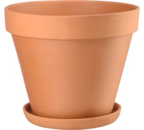 Керамический горшок с подставкой Вещицы конус, 4 л, терракотовый GKL-3-5