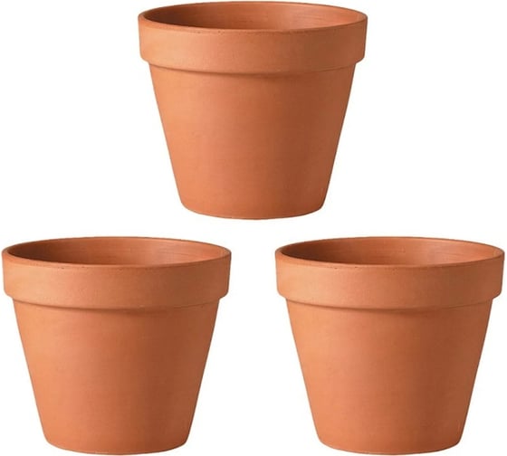 Набор горшков для цветов Deroma vaso 13 см, 3 шт. 3/01130PZ 1