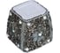 Декоративное кашпо INBLOOM 6x6x6 см, пластик/бисер, т-серебро/бронза/серебро 164-317 3