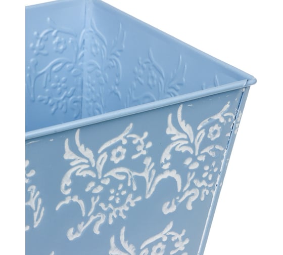 Квадратное кашпо INBLOOM 14x14x12 см, металл 164-314