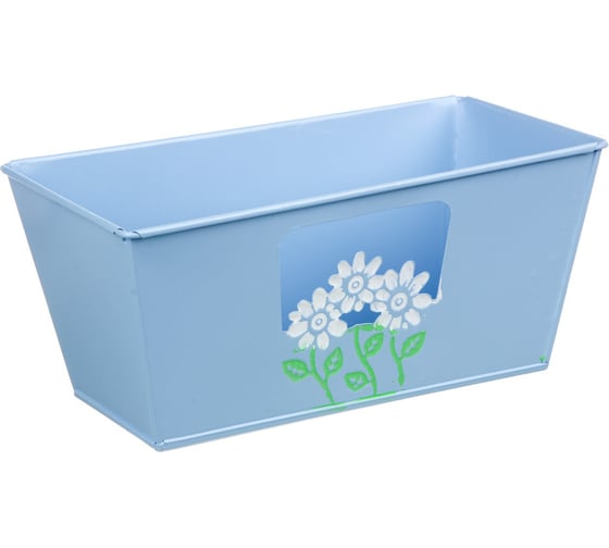 Прямоугольное кашпо INBLOOM Цветное 22x12x10 см, металл 164-312