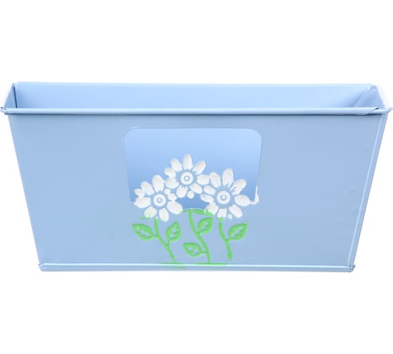 Прямоугольное кашпо INBLOOM Цветное 22x12x10 см, металл 164-312
