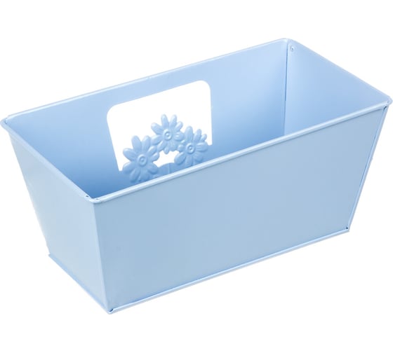 Прямоугольное кашпо INBLOOM Цветное 22x12x10 см, металл 164-312