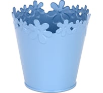 Круглое кашпо INBLOOM Цветочный край 10x10x10 см, металл 164-309