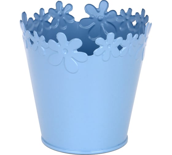 Круглое кашпо INBLOOM Цветочный край 10x10x10 см, металл 164-309