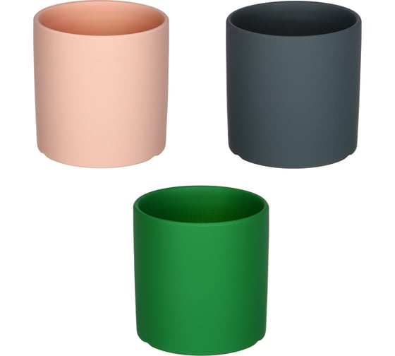 Керамическое кашпо INBLOOM Пастель 14x14x14 см 164-295