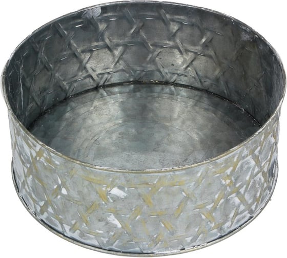 Кашпо INBLOOM 20x8 см, оцинкованная сталь 164-284