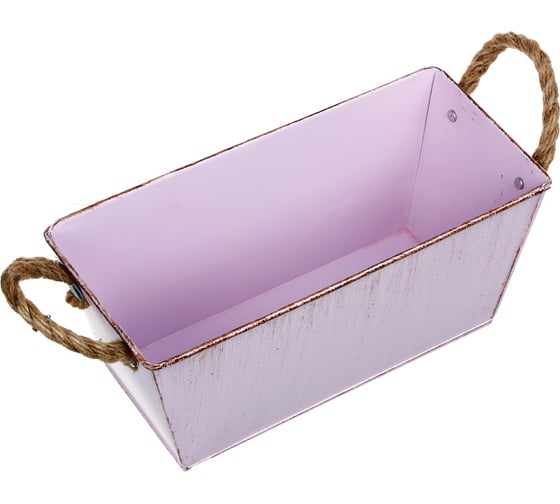 Прямоугольное кашпо INBLOOM 22x10x10 см, металл 164-311