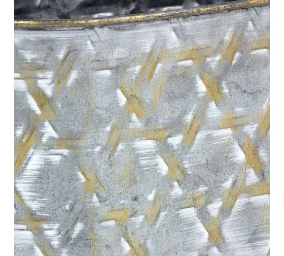 Овальное кашпо INBLOOM, 10x18x11 см, оцинкованная сталь 164-286