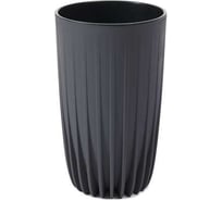 Кашпо LAMELA Sp.z o. 985 MIRA recycled высокое, с вкладышем, диаметр 30 см, высота 515 мм, антрацит 069452