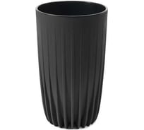 Кашпо LAMELA Sp.z o. 985 MIRA recycled высокое, с вкладышем, диаметр 30 см, высота 515 мм, черное 069453