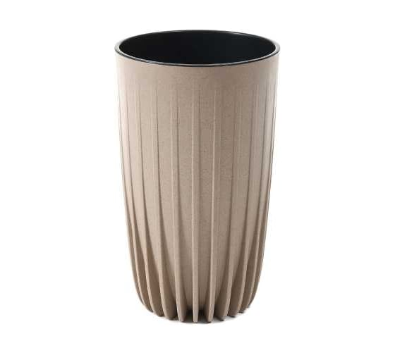 Кашпо LAMELA Sp.z o. 989 MIRA ECO coffee высокое, с вкладышем, диаметр 30 см, высота 515 мм, кофе latte 069459