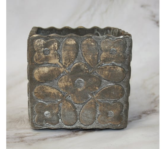 Кашпо Scheurich Kübel Gola braun-bronze керамика, длина 13 см, высота 13 мм, коричнево-бронзовый 064896 1