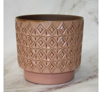 Кашпо Scheurich Kübel Pilia lachs керамика, диаметр 12 см, высота 11 см, лососевое 063060