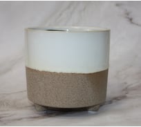 Кашпо Scheurich Kübel Piaff sandy white керамика, диаметр 14 см, высота 135 мм, песочно-белое 063320