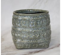 Кашпо Scheurich Kübel SACCHI керамика, диаметр 145 мм, высота 12 см, хаки 068079