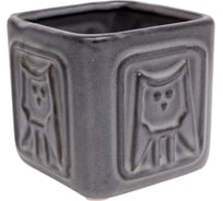 Кашпо Scheurich Kübel Rumba grey wash керамика, длина 8 см, высота 7 см, серое 065443