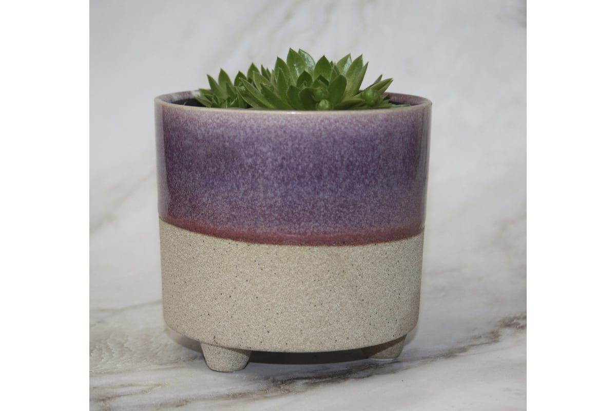 Кашпо Scheurich Kübel Piaff sandy purple керамика, диаметр 12 см ...