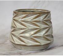 Кашпо Scheurich Kübel Waffle caramel керамика, диаметр 9 см, высота 7 см, карамель 061392