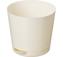 Горшок для цветов IDILAND Oregano диаметр 100 мм, 0.5 л с прикорневым поливом светло-бежевый 221602025/01