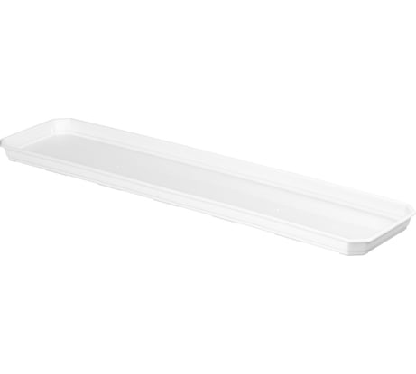 Поддон для балконного ящика IDILAND Basil, 60 см белый 221601129/01