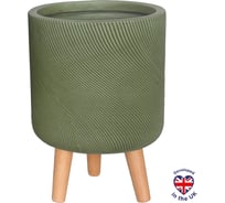 Настольное кашпо на ножках Idealist Lite флоу, зеленое, диам. 24 см, высота 35 см, 8л FLORL35-GRN