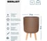 Настольное кашпо на ножках Idealist Lite урбан, кофе, диам. 24 см, высота 35 см, 8л URBRL35-VOL 3