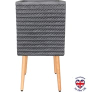 Напольное кашпо на ножках Idealist Lite таун, черное, диам. 37 см, ширина 37 см, высота 64 см, 43л TOWSL64-BL