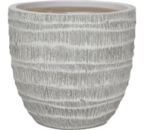 Напольное кашпо для цветов Idealist Lite строу круглое, белое диам. 43.5 см, высота 40 см, 48л STRW-EGG-43-AW