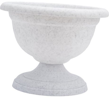 Низкий вазон Martika Колывань 0.6 л, диаметр 14 см, мрамор С142М