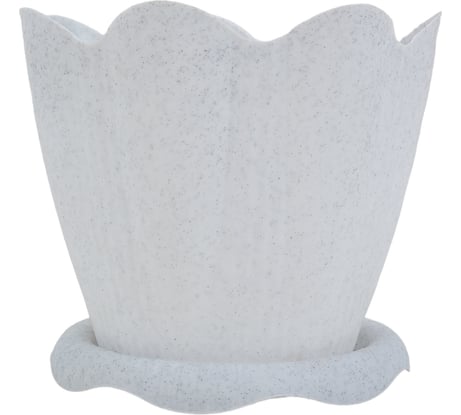 Горшок с поддоном Martika Эдельвейс 1.5 л, диам. 16 см, мрамор С191М