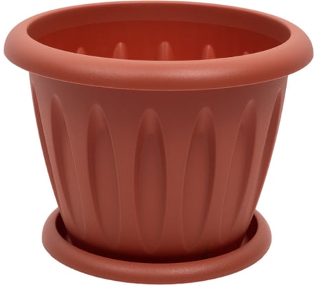 Горшок для растений Martika Фелиция терракотовый, 1.8 л, диам. 180 мм, с поддонником С103Т