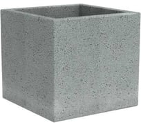 Пластиковый горшок Scheurich 240 C-Cube декор Stony Grey D 40 см высота 33 см серый 066084