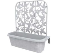 Балконный ящик Bama Spa 30320 Rondine Privacy в комплекте из 2-х шт 60х22 см высота 64 см белый 069577