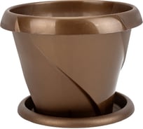 Кашпо Martika Флориана с поддонником, 0.7 л, диам. 135 мм, золотое С384ЗОЛ