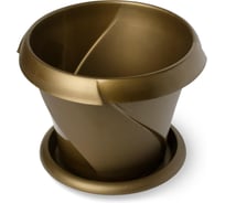 Кашпо Martika Флориана с поддонником, 0.3 л, диам. 100 мм, золотое С383ЗОЛ