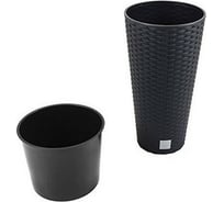 Кашпо для цветов 35/64 л антрацит, 2 предмета Prosperplast Rato Tubus DRTUS400-S433