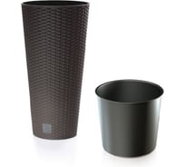 Кашпо для цветов 35/64 л венге, 2 предмета Prosperplast Rato Tubus DRTUS400-440U