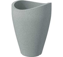 Пластиковое кашпо Scheurich 254 Stony Grey диаметр 39 см, ширина 40 см, высота 54 см, 16 л серый камень 061309