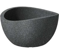 Пластиковое кашпо Scheurich 252 Wave Globe Bowl Schwarz-Granit диаметр 40 см, ширина 39 см, высота 21 см, 12 л гранит 061300