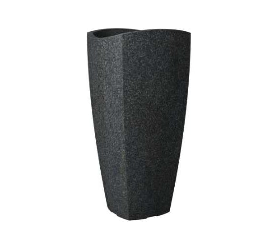 Пластиковое кашпо Scheurich 257 Schwarz-Granit диаметр 40 см, ширина 40 см, высота 80 см, 18 л гранит 061344
