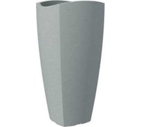 Пластиковое кашпо Scheurich 257 Stony Grey диаметр 40 см, ширина 40 см, высота 80 см, 18 л серый камень 061343