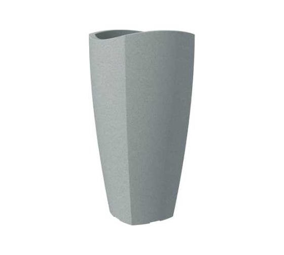Пластиковое кашпо Scheurich 257 Stony Grey диаметр 40 см, ширина 40 см, высота 80 см, 18 л серый камень 061343 1
