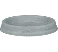 Пластиковый поддон Scheurich 370 Stony Grey диаметр 38 см, высота 4 см, серый камень 061359