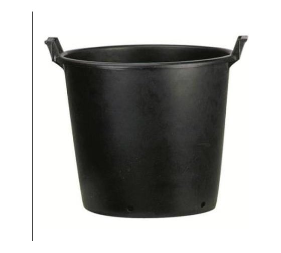 Рассадный горшок Bama Spa MM45 с ручками, пластиковый, d 45х40 cm, h 37 cm, 35 л, черный 045615 1